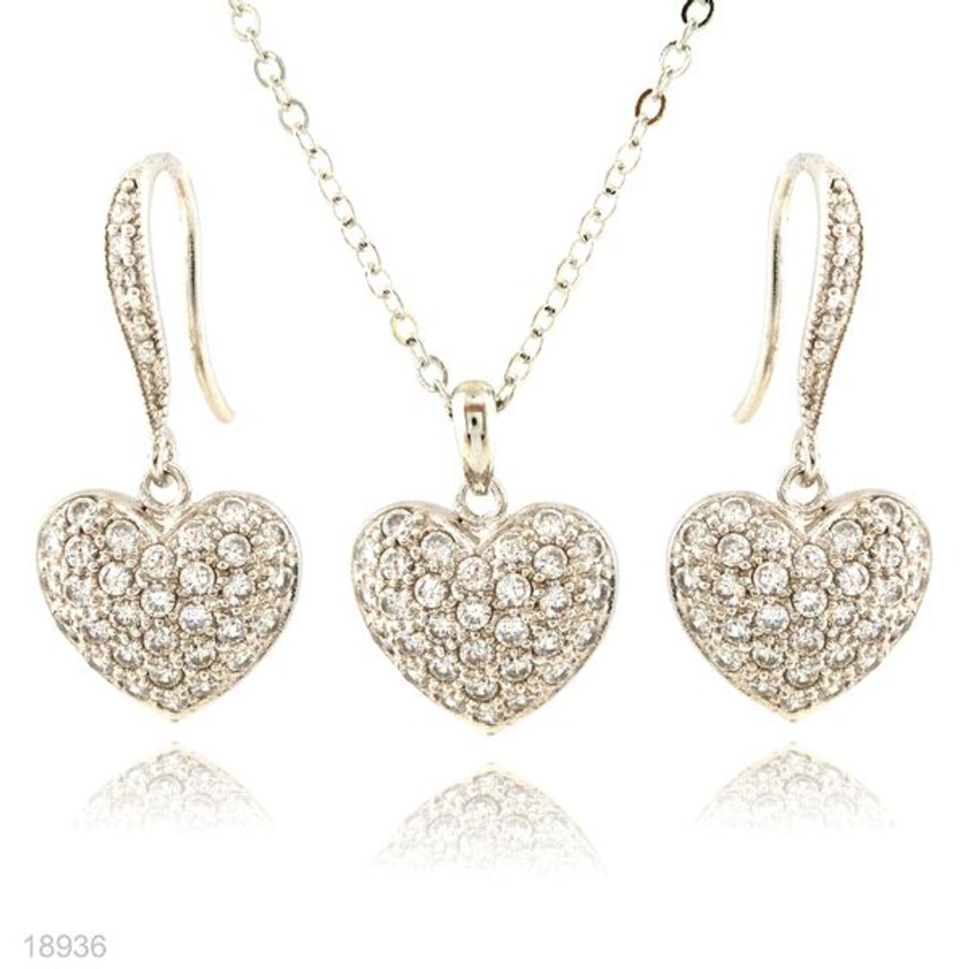 DROP HEART PENDANT SET