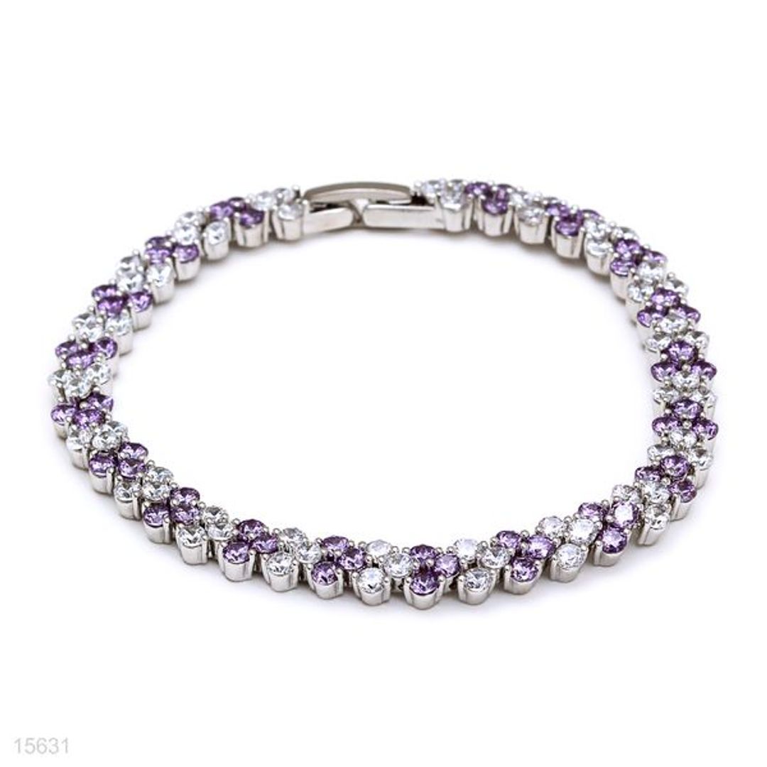 STYLISH TRI-CIRCLE TENNIS BRACELET