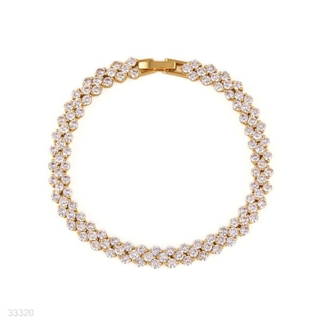 STYLISH TRI-CIRCLE TENNIS BRACELET