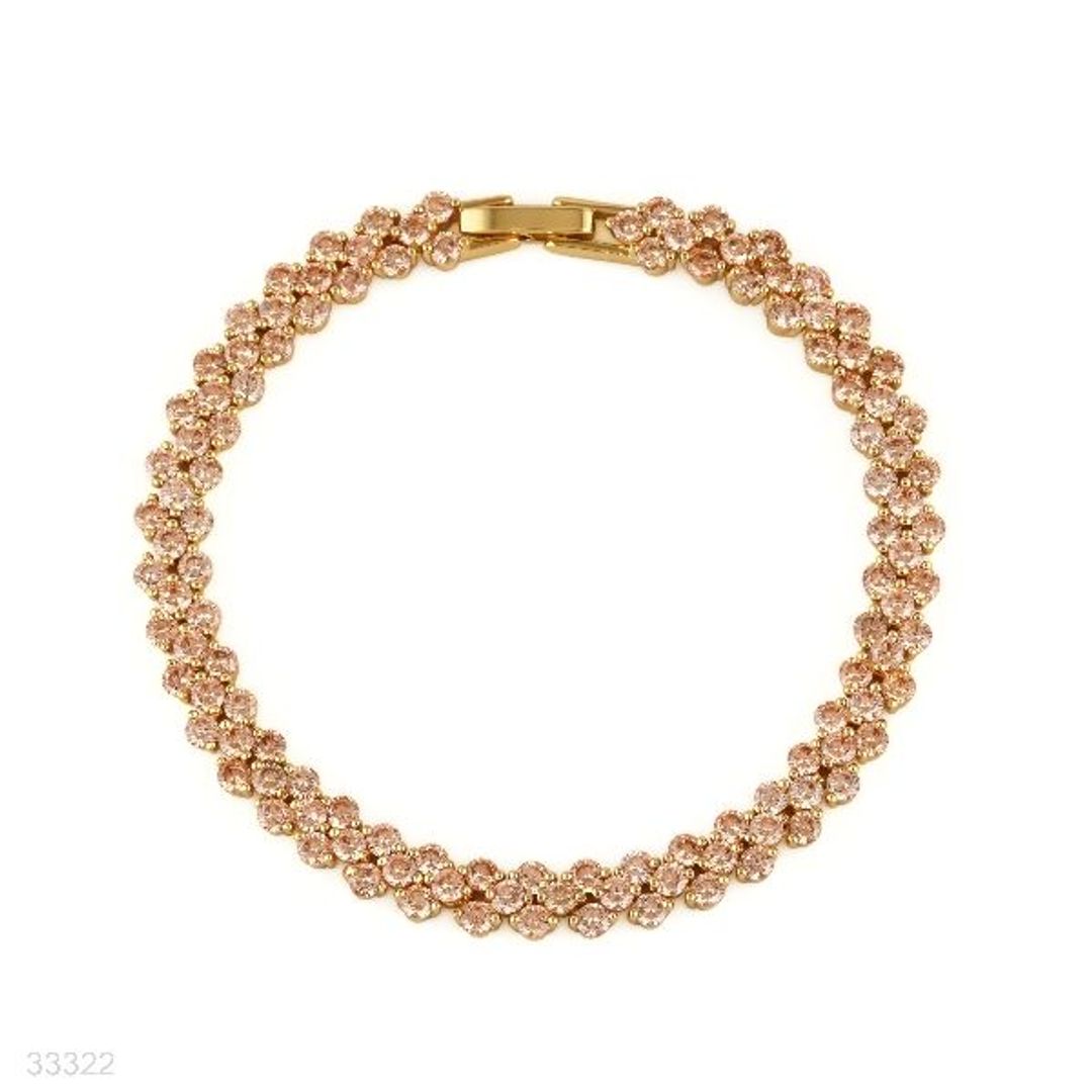 STYLISH TRI-CIRCLE TENNIS BRACELET
