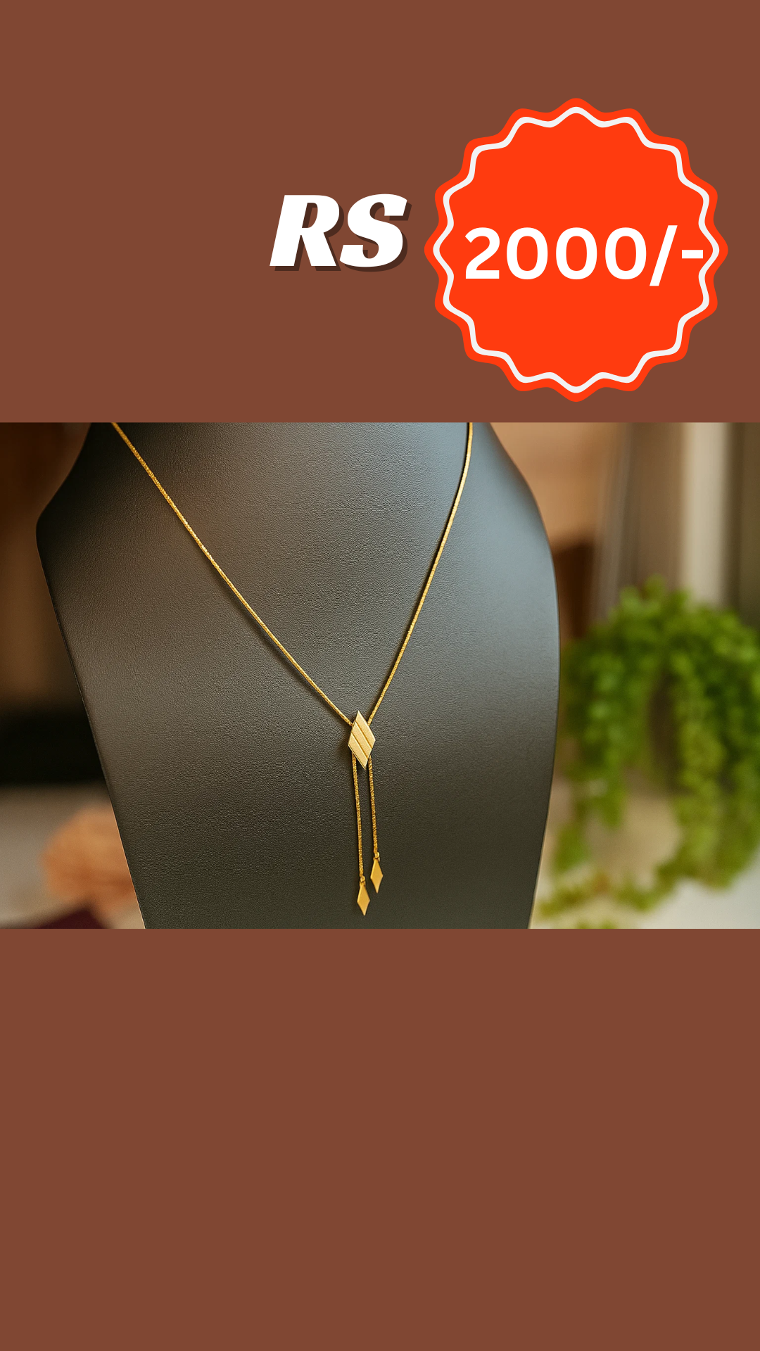 Styzee Vendre Gold Lariat Necklace – Vintage-Inspired Drop Chain Design
