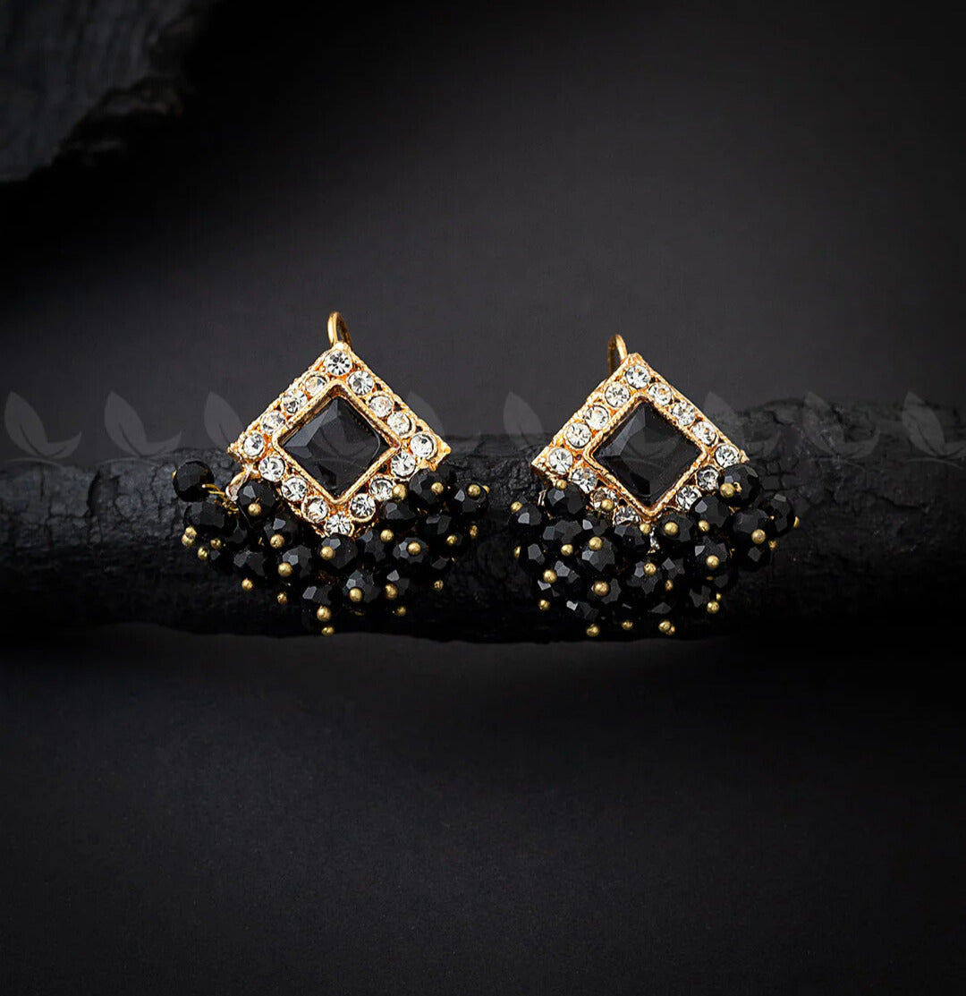 Crystal Beaded Traditional Earrings – Multiple Colors