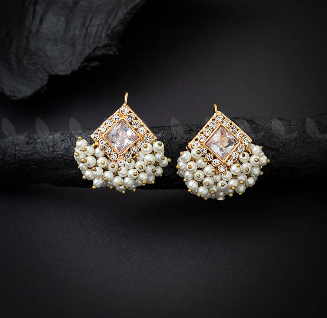 Crystal Beaded Traditional Earrings – Multiple Colors
