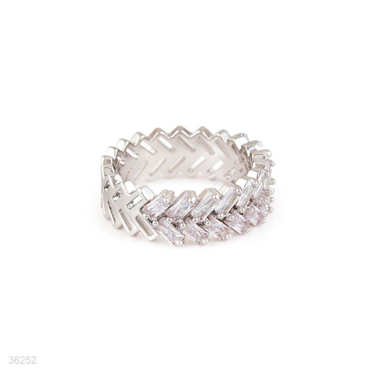 RING BAGUET ZIRCON BAND