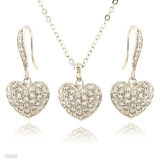 DROP HEART PENDANT SET