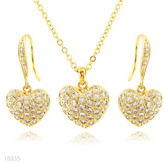 DROP HEART PENDANT SET