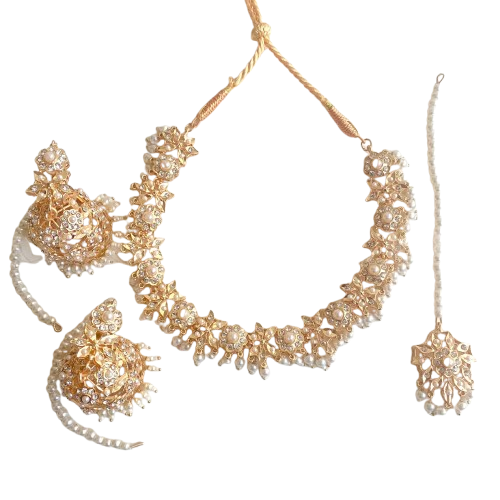 Multicolor Kundan Wedding Jewelry Set