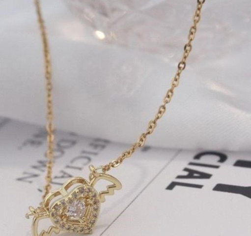 Styzee Vendre Angel Heart Pendant Necklace